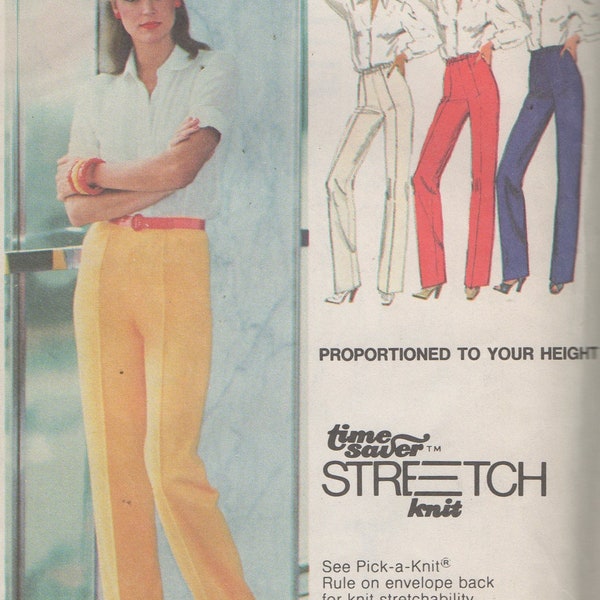 Misses' Proportioned Stretch Knit Pants  Sewing Pattern  Simplicity 9267   Size  8, 10 , 12  Uncut