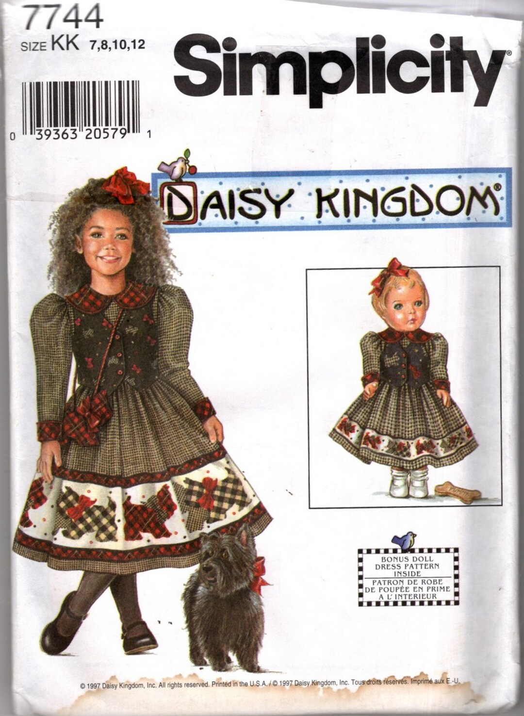 Girls Daisy Kingdom Dress and Dress for 17 Doll Sewing Etsy