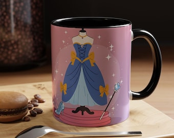 Princess Dress Coffee Mug – Whimsical Cartoon Illustration Accent Mug