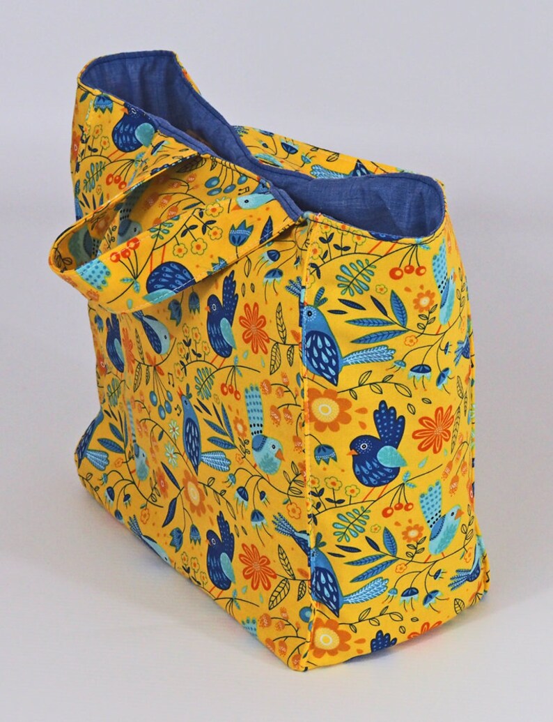 Birds lunch bag gift for her small tote bag little shopping bag small bag mini tote lunch tote bag lunch tote