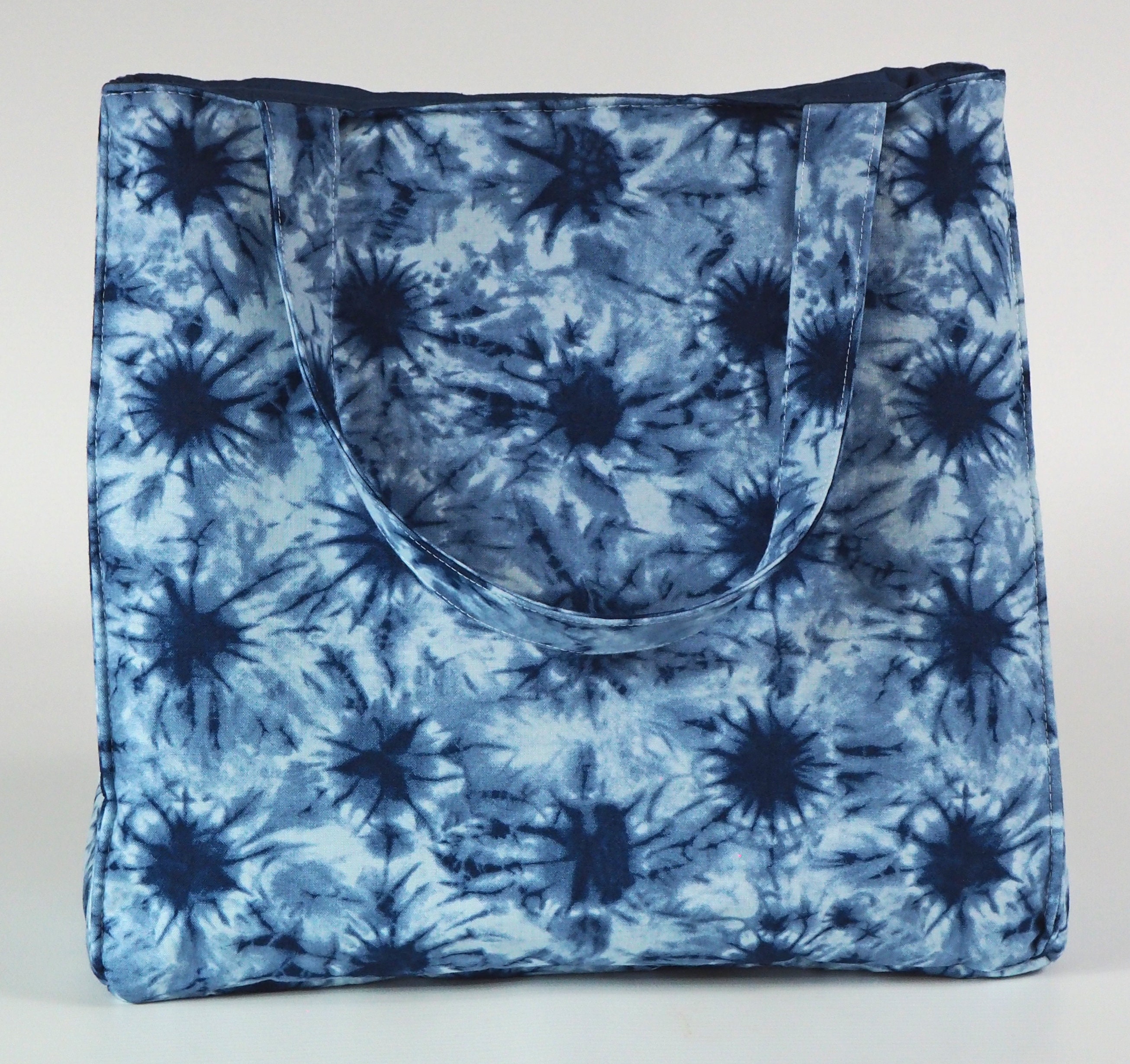 Light Blue Tie Dye Design Tote Bag / Fabric Tote Bag / Over Etsy India