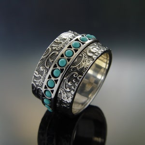 Floral band with Turquoise spinner