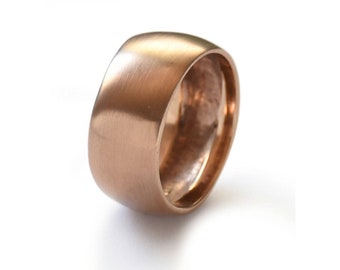 Wide Rose Gold Wedding Band