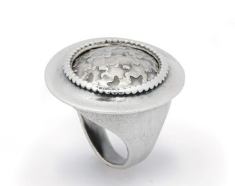 Chunky Filigree Silver ring