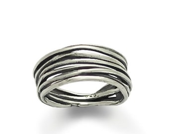 Silver wrapped ring