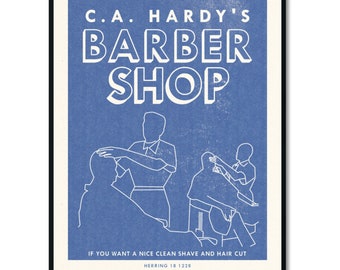 CA Hardy's Barber Shop- Black Wall Street Art Vintage Print Matchbook Inspirational Print Greenwood Tulsa OK African American Unframed Gift