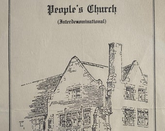 The Peoples Church Mass Pamphlet, November 15, 1925