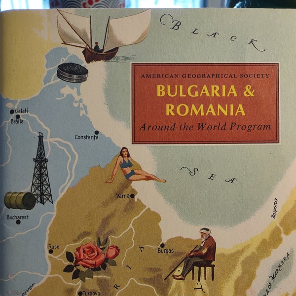 American Geographical Society- Bulgaria & Romania- Around the World Program, by D.D. Andrew, 1967