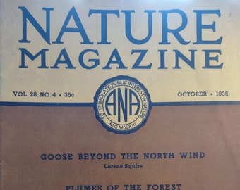 Nature Magazine, Oktober 1936, Vol. 28, Nr. 4