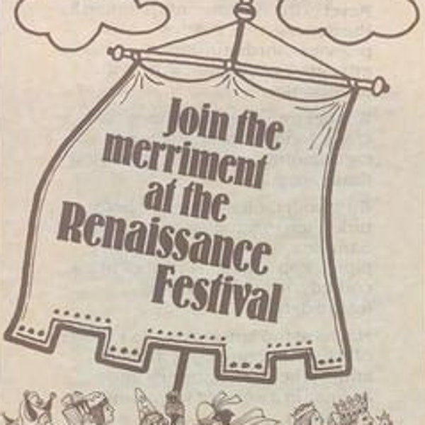 Brochure du festival de la Renaissance du Michigan, vers 1980
