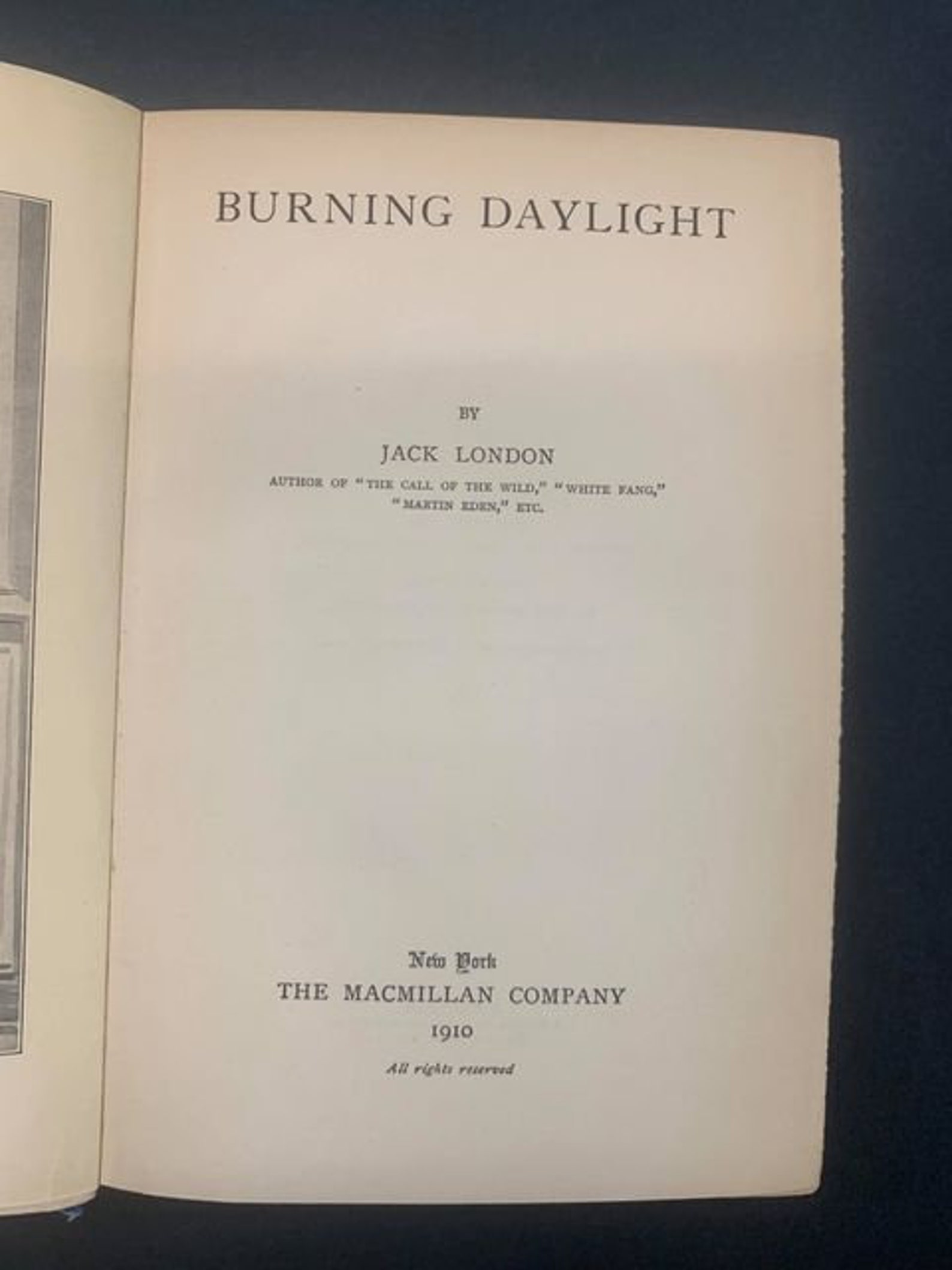 FIRST EDITION Burning Daylight by Jack London 1910 | Etsy