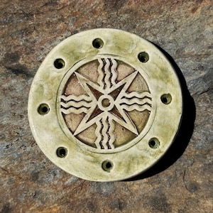 Star of Inanna Ceramic Pine Needle Basket Base Center