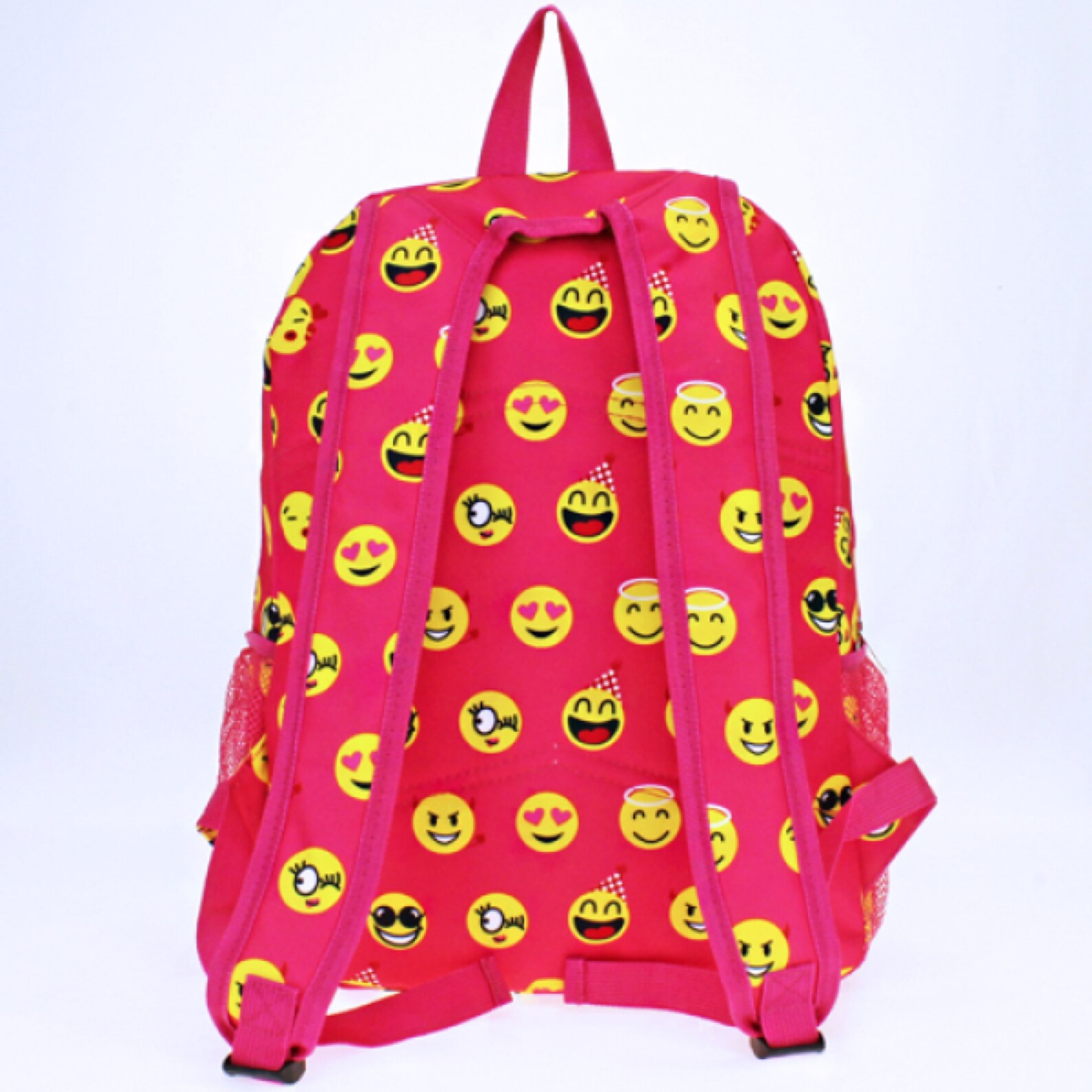 Pink Full Size Backpack Emoji Icons double strap with Etsy