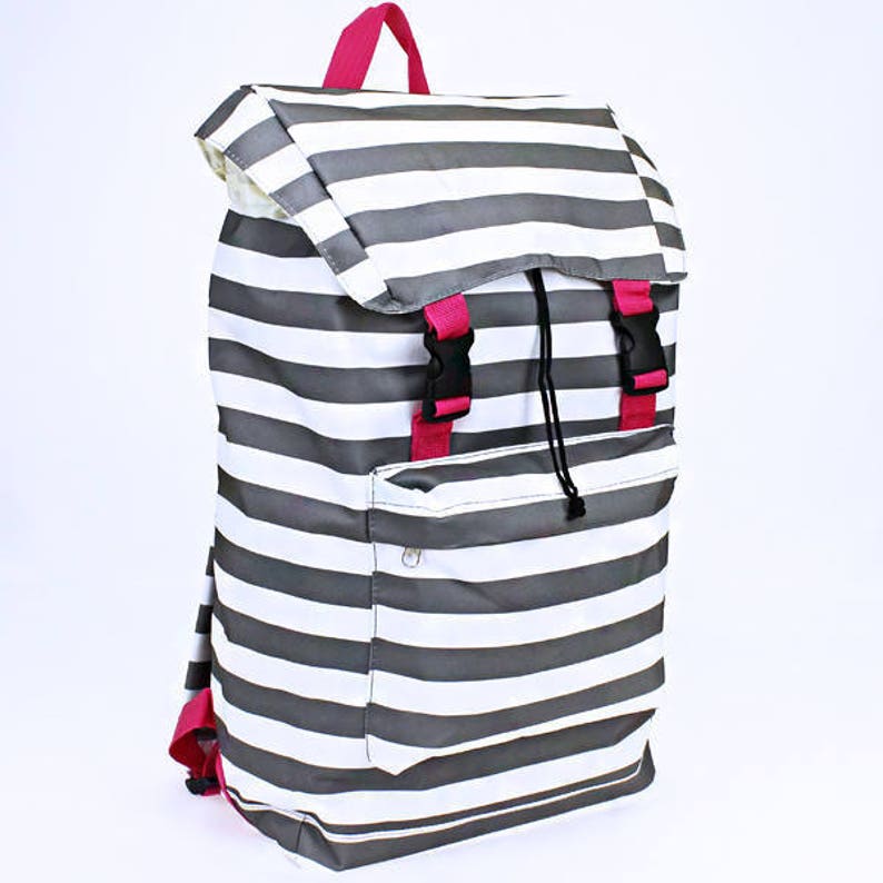 pink and turquoise backpack