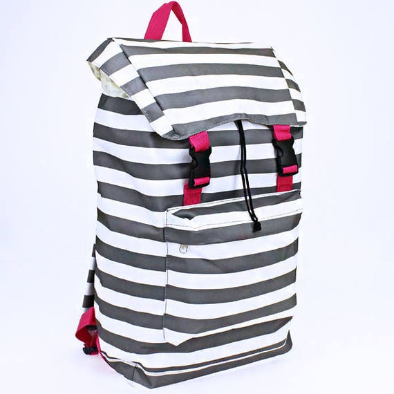 pink and gray backpack