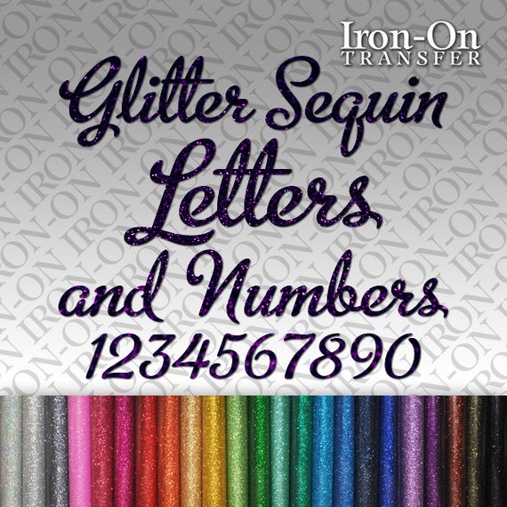 Iron On Name Word Personalized Glitter Hot fix Transfer Decor Custom Craft Decor