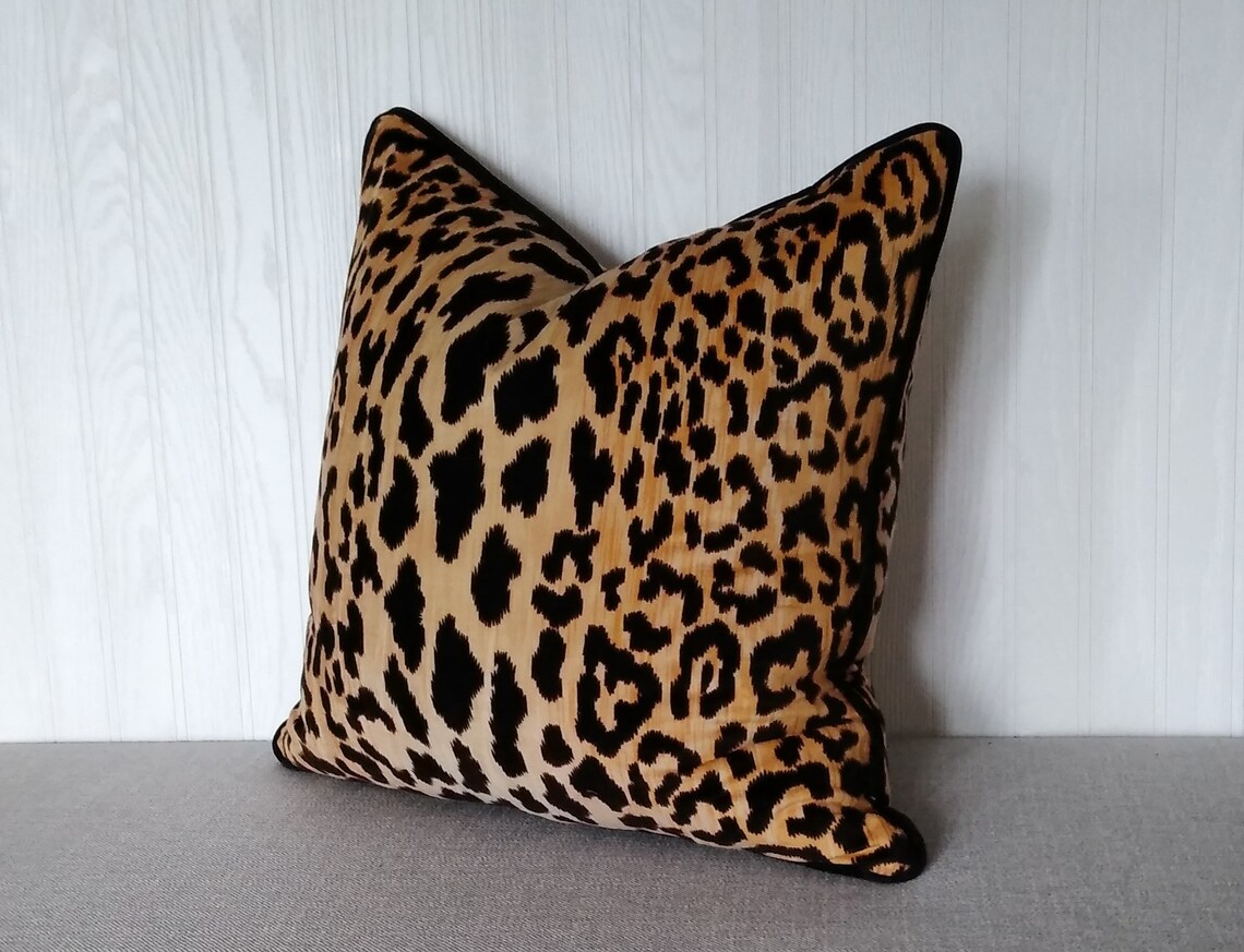 Leopard Cheetah Animal Velvet Euro Sham Pillow Cover Braemore Etsy