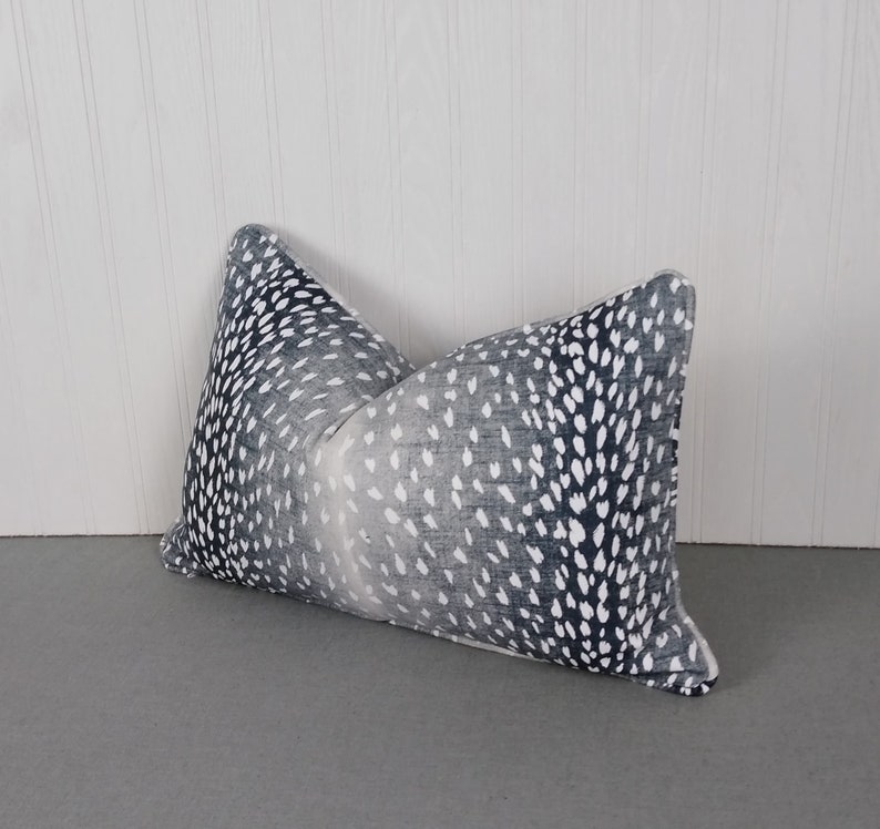 Navy Blue Antelope Pillow Cover Vern Yip 13x20 14x22 16x26 Etsy