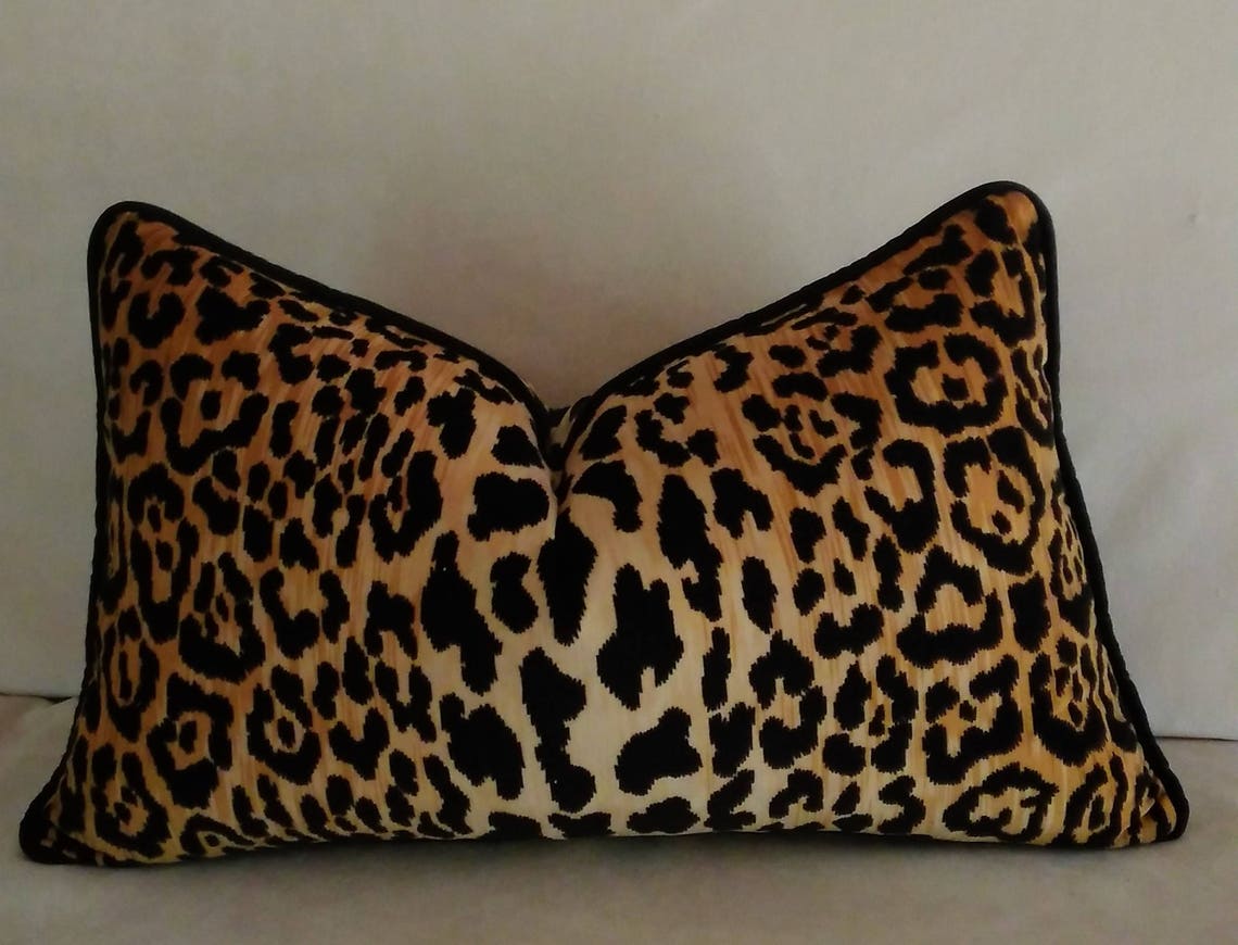 Leopard Cheetah Animal Velvet Euro Sham Pillow Cover Braemore Etsy