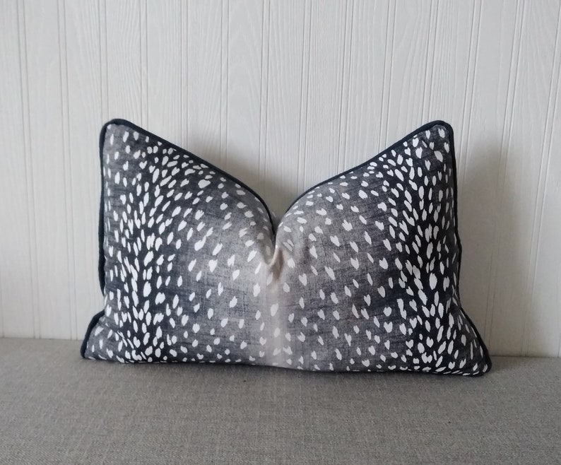 Navy Blue Antelope Pillow Cover Vern Yip 13x20 14x22 16x26 Etsy