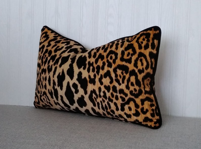 Leopard Cheetah Velvet Lumbar Pillow Cover Braemore Jamil Etsy