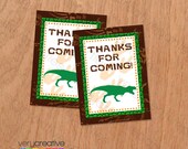 Dinosaur Favor Tags - Dinosaur Birthday - Lizard Party - Dinosaur Decorations - INSTANT DOWNLOAD