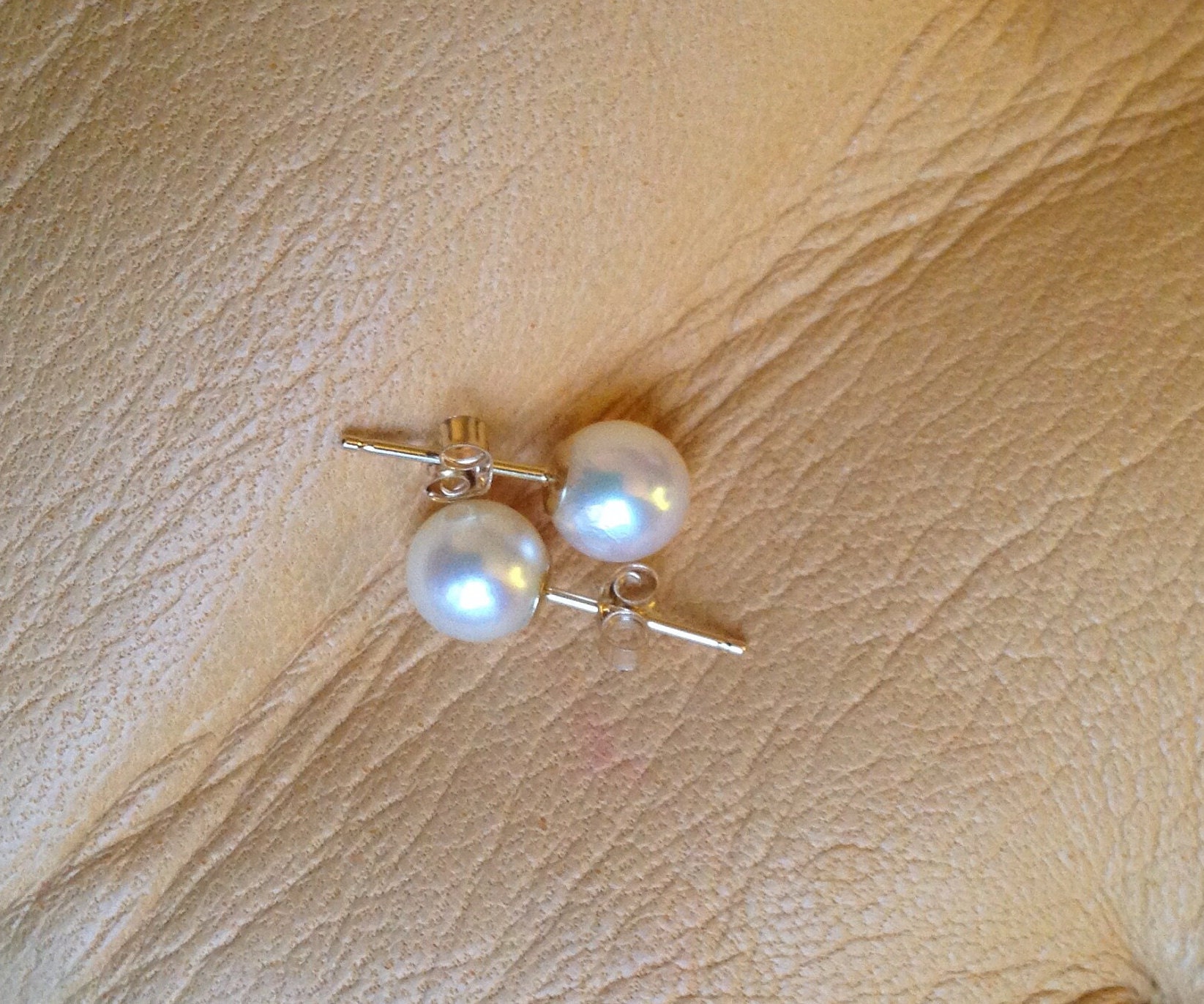 Mikimoto 7.25mm Pearl Earrings, 14K - Etsy