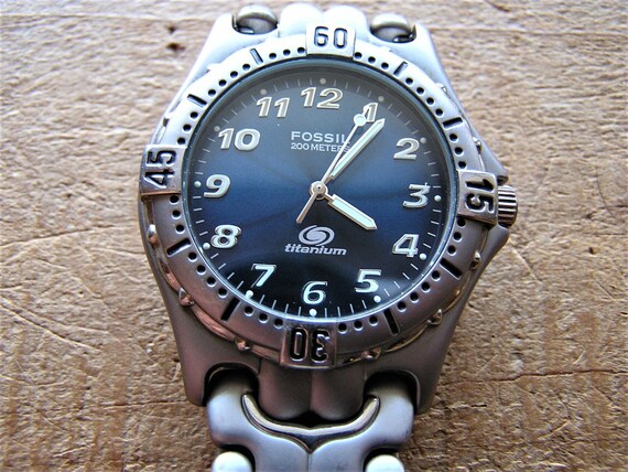 Fossil Blue Titanium Dive Watch 200 