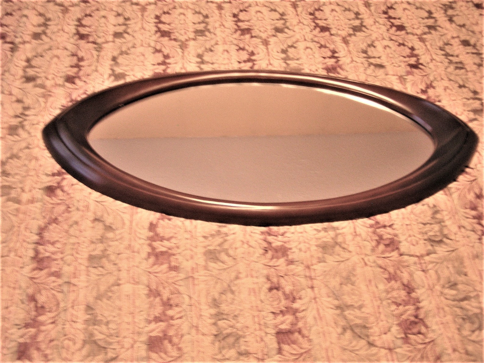 Syroco Cat Eye Mirror MCM 2301 Wood Tone 1966 Oval dual mount Etsy