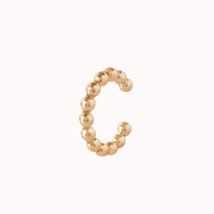 Zoe Ear Cuff • Gold, Rose Gold or Silver - Beaded Textured Cuff - No Piercing - Gift for Her - Earring Stack - Minimalist Dainty Trendy