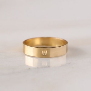 Maude Ring • Gold or Silver - Signet Initial Ring - Mother's Day Gift - Personalized Jewelry - Gift Idea for Her - Stacking Band