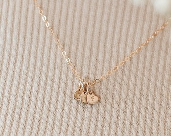 Cleo Heart Necklace • Gold, Rose Gold or Silver - Initial Necklace - Personalized Jewelry - Mother's Necklace - Valentines Day Gift - Dainty