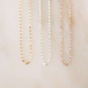 Whisper Chain • Gold, Silver, or Rose Gold - Simple Gold Chain Choker - Dainty Necklace - Layering - Thin Chain Necklace - Basic Minimalist