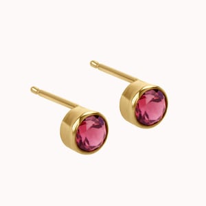 Birthstone Studs • Gemstone Earrings - Mothers Earrings - Gift for Her - Bridesmaids - Minimalist Jewelry - Dainty Simple - Birthday Gift