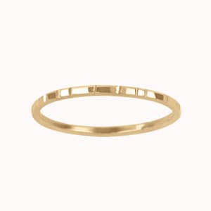 Birch Textured Stacking Ring • Gold, Rose Gold or Silver - Skinny Ring - Textured Ring - Hammered Ring - Simple Gold - Knuckle Midi Pinky