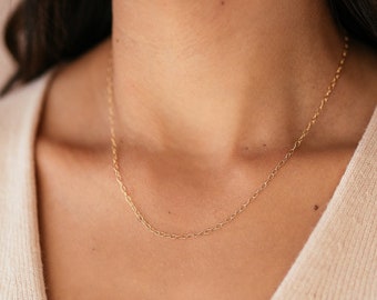 Minimalist Chain Necklace - Gold, Silver, or Rose Gold - Basic Gold Chain Necklace - Dainty Necklace - Layering - Thin Chain Necklace