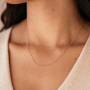 Minimalist Chain Necklace - Gold, Silver, or Rose Gold - Basic Gold Chain Necklace - Dainty Necklace - Layering - Thin Chain Necklace