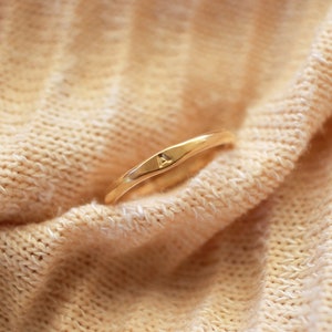 Frankie Signet Ring • Initial Ring - Personalized Ring - Gold, Rose Gold or Silver - Gift for Mom - Custom Jewelry - Stacking Bands - Dainty