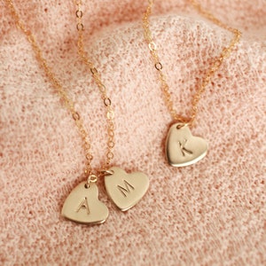 Fiona Heart Necklace - Mothers Necklace - Friendship Necklace - Personalized Necklace - Initial Necklace - Custom Dainty Jewelry Gold Filled