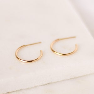 Small Everyday Hoops • Gold, Rose Gold, or Silver - Basic Hoop Earrings - Lightweight Simple Hoops - Gold Filled Earrings - Minimalist