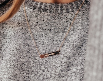 Mama Bar Necklace • Gold, Silver or Rose Gold - Custom Necklace - Name Necklace - Mothers Day Gift for Her - Personalized Jewelry - New Mom