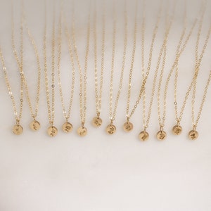 Tiny Birth Flower Necklace • Gold, Silver or Rose Gold - Birthday Gift - For Mom - For Her - Personalized Jewelry Floral Charm Push Present