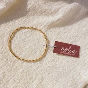Tiny Beaded Stretch Bracelet • Gold or Silver - Stacking Stretchy Bracelets - Dainty Minimalist Everyday Style - Gift for Her - Waterproof