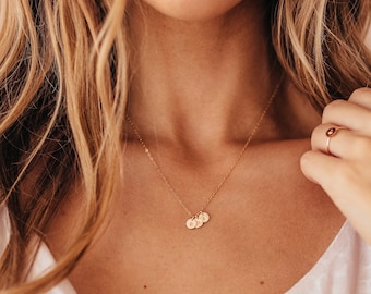 Tiny Initial Necklace • Gold, Rose Gold, or Silver - Letter Name Dainty Layering Charm Necklace - Gift for Mom For Her Personalized Jewelry