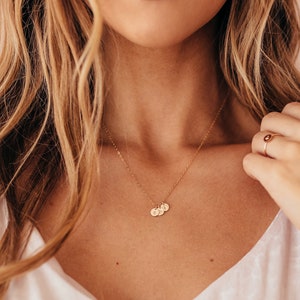 Tiny Initial Necklace Gold, Rose Gold, or Silver Letter Name Dainty Layering Charm Necklace Gift for Mom For Her Personalized Jewelry image 1