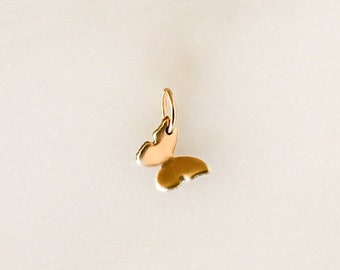 Butterfly Charm Add On • Gold, Silver or Rose Gold - Spring Jewelry - Dainty Removable Charms - Gift for Friend Sister - Bridesmaid Wedding