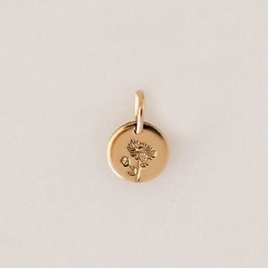 Tiny Birth Flower Charm • Add On Personalized Pendant - Floral Jewelry - Removable Charm - Mothers Day Gift for Her - New Mom - Birthday