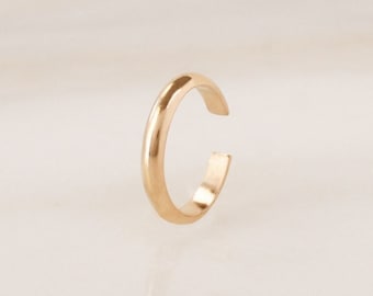 Ear Cuff - Gold, Rose Gold, or Silver - Minimalist Earring - Fake Piercing - Half Round - Dainty Jewelry - Gift for Her - 14k Gold Filled
