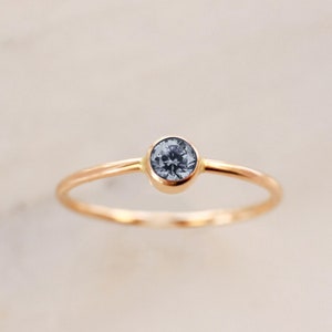 Aquamarine Ring • March Birthstone Ring - Gold, Rose Gold or Silver - Gemstone Stacking Ring - Gift for New Mom Sister Friend Baby Shower