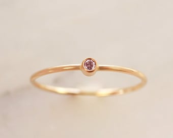 Tiny June Birthstone Ring • Alexandrite Ring - Gold, Silver or Rose Gold - Tiny Gemstone - Mothers Ring Set - Gift for Her - Stacking Rings